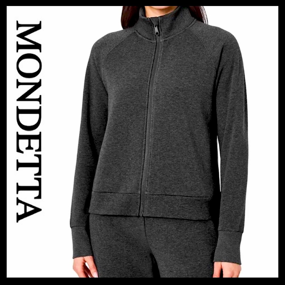 Mondetta Women's Cozy Fleece Full-Zip Jacket Size (S) NEW with Tags (Dark Grey)